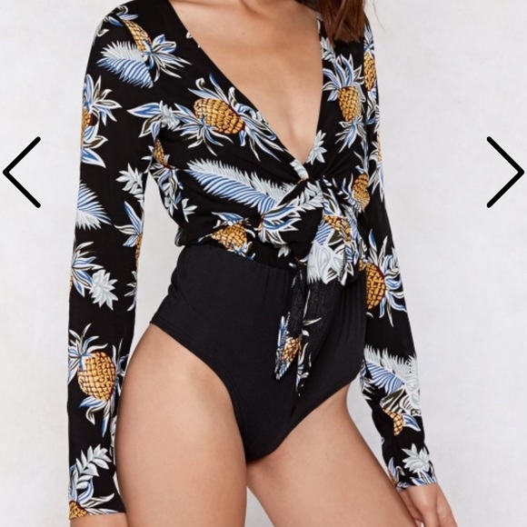 Nasty Gal Pineapple Body Suit 🍍 NWT - Picture 1 of 11